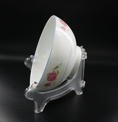 Display Stand Easel Bowl Stand for Display Large Deep Bowls, Platters and Deep Dishes Clear V1258-DP02-B-3319