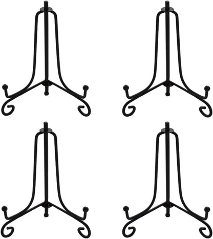 3.5 Inch Black Mini Iron Stand Cookie Holder Display Stand Place Card Holder Display Easels at Weddings, V1258-DP02-B-3320