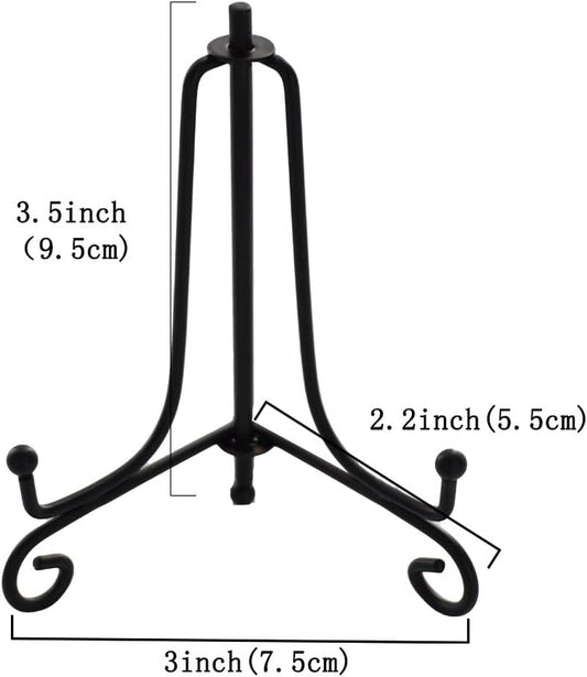 3.5 Inch Black Mini Iron Stand Cookie Holder Display Stand Place Card Holder Display Easels at Weddings, V1258-DP02-B-3320