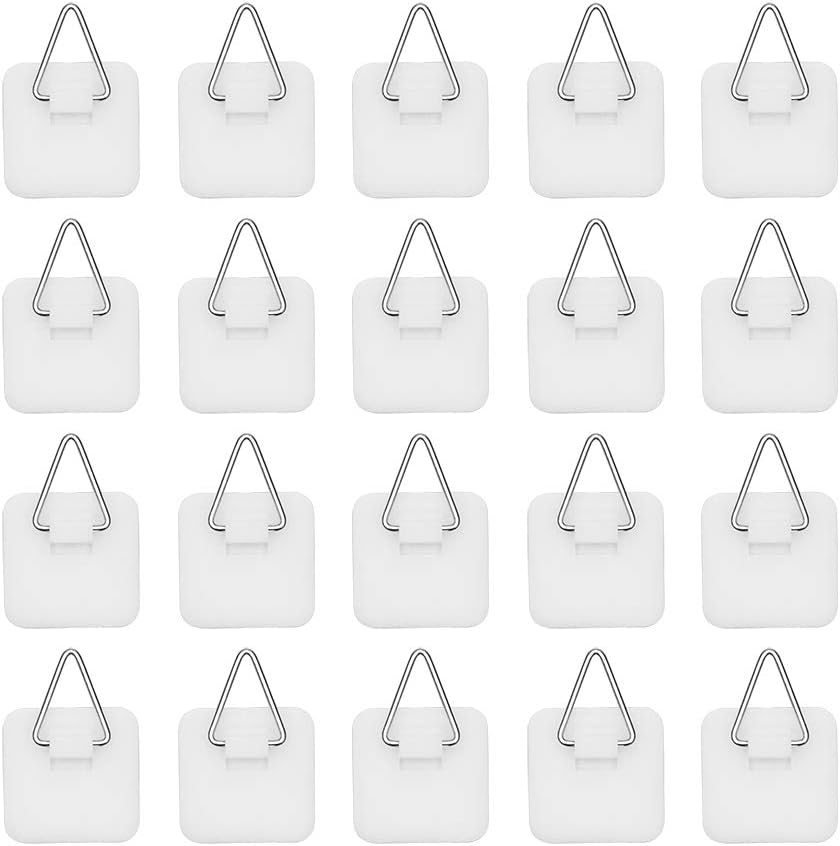 1.25 Inch Invisible Adhesive Plate Hanger Set Vertical Plate Holders for The Wall (20 Pack) V1258-DP02-B-3321