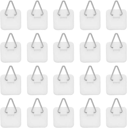 1.25 Inch Invisible Adhesive Plate Hanger Set Vertical Plate Holders for The Wall (20 Pack) V1258-DP02-B-3321