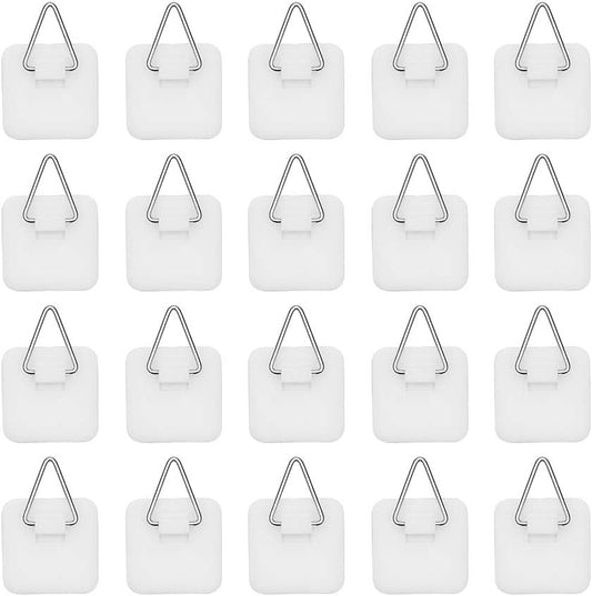 1.25 Inch Invisible Adhesive Plate Hanger Set Vertical Plate Holders for The Wall (20 Pack) V1258-DP02-B-3321
