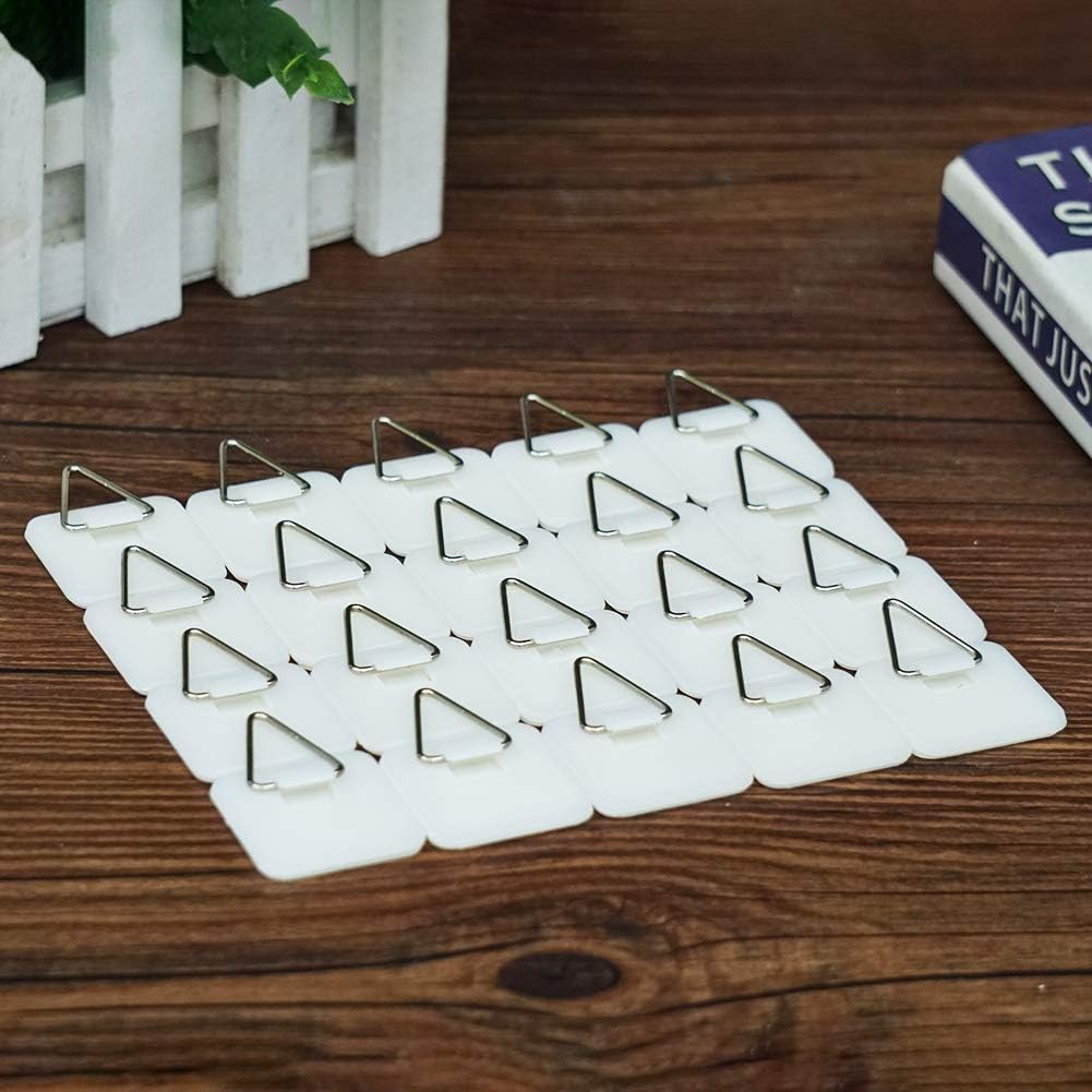 1.25 Inch Invisible Adhesive Plate Hanger Set Vertical Plate Holders for The Wall (20 Pack) V1258-DP02-B-3321