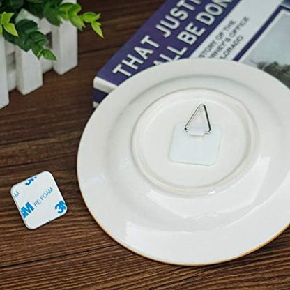Invisible Adhesive Plate Hangers for The Wall - 1.25 Inch Vertical Plate Holders Set - 10 Pack & 20 Pack V1258-DP02-B-3327