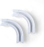 90 Curved Connectors - Ceiling Mount/Wall Mount Curtain Tracks, White 2 Pack V1258-DP02-B-3340