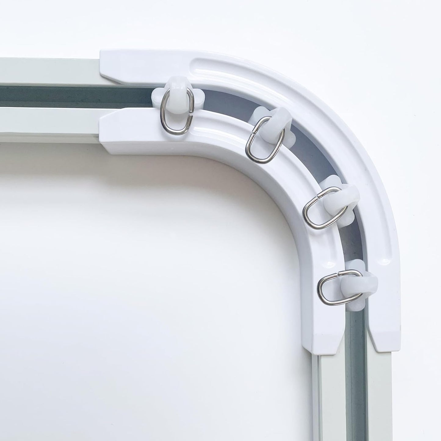 90 Curved Connectors - Ceiling Mount/Wall Mount Curtain Tracks, White 2 Pack V1258-DP02-B-3340