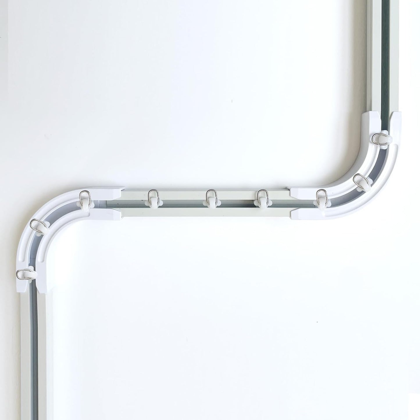90 Curved Connectors - Ceiling Mount/Wall Mount Curtain Tracks, White 2 Pack V1258-DP02-B-3340