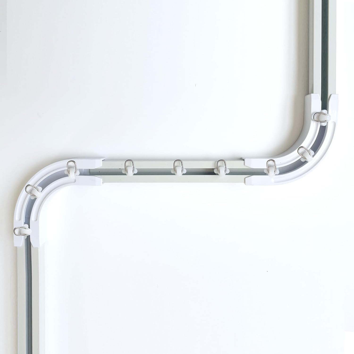 90 Curved Connectors - Ceiling Mount/Wall Mount Curtain Tracks, White 2 Pack V1258-DP02-B-3340