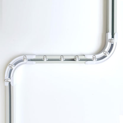 90 Curved Connectors - Ceiling Mount/Wall Mount Curtain Tracks, White 2 Pack V1258-DP02-B-3340