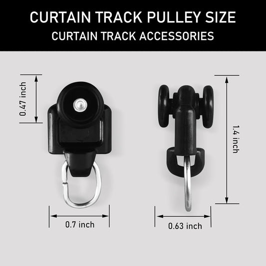 Curtain Tracks Ceiling Wall Mounted Heavy-Duty Curtains Rails Room Divider Curtain Track for Living Room V1258-DP02-B-3341