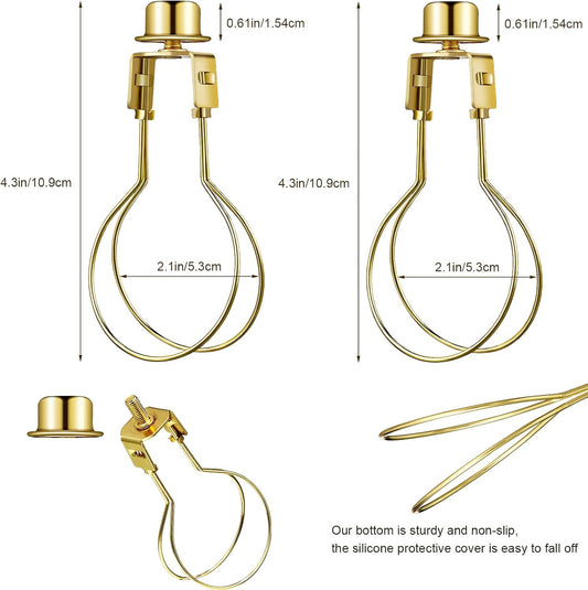 Bulb Lamp Shade Light Bulb Clip Adapter Includes Finial and Lampshade Levellers for Replacement V1258-DP02-B-3344