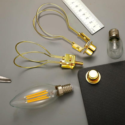 Bulb Lamp Shade Light Bulb Clip Adapter Includes Finial and Lampshade Levellers for Replacement V1258-DP02-B-3344