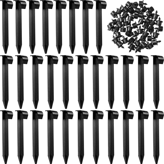 30 Pack 1/2 Inch Irrigation Tubing Hold Down Anchor Stakes, 0.87 x 4.33 Inch Drip Tubing Stakes with 50 Pcs V1258-DP02-B-3362
