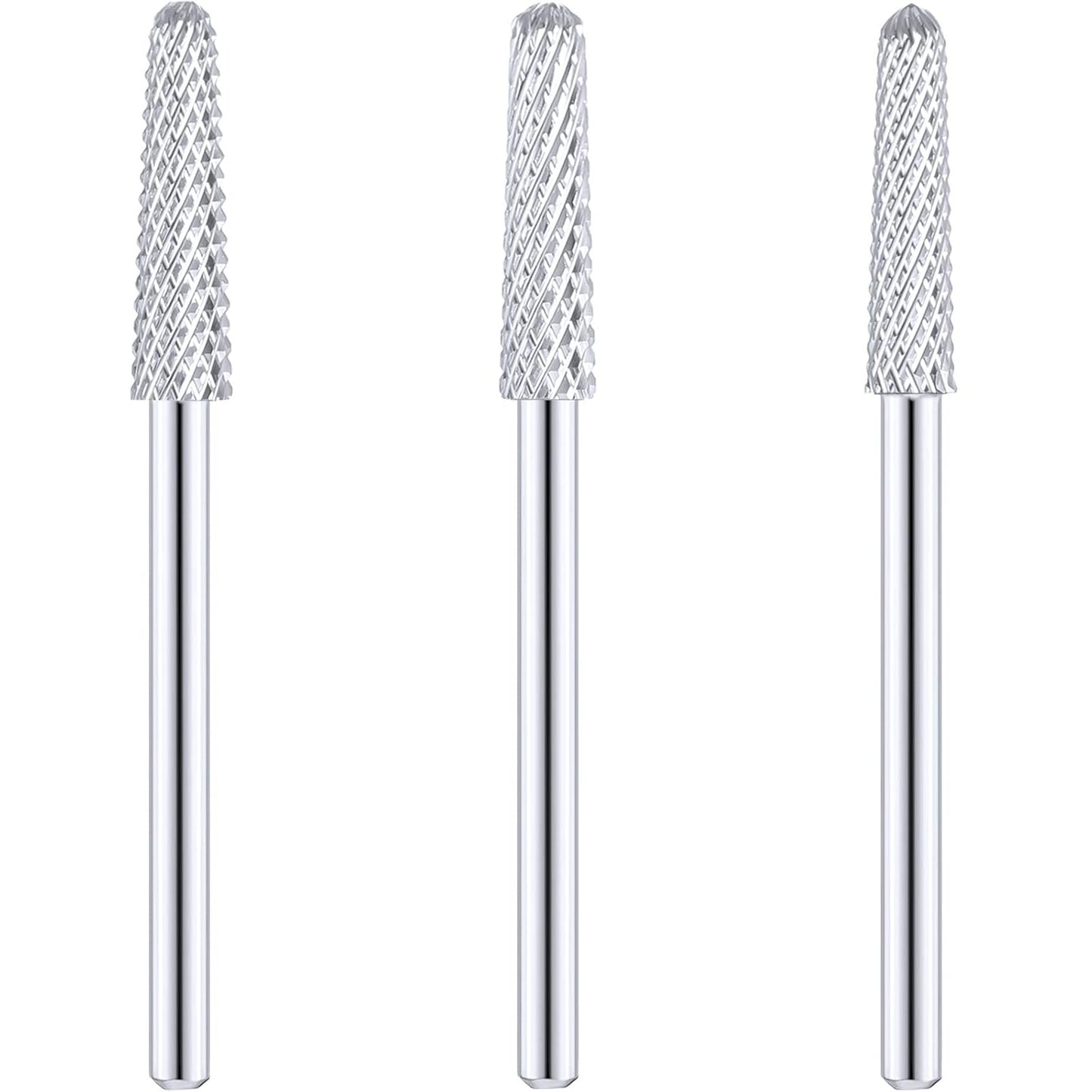 3 Pieces Nail Drill Bits Cone Shape Carbide Nail Drill Bits for Manicure Pedicure Tools Machine, 3/32 Inch V1258-DP02-B-3363
