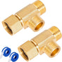 Lead-Free Brass Angle Stop Add-A-Tee Valve,3/8-Inch Compression Inlet X 3/8-Inch Com Outlet X 3/8-Inch V1258-DP02-B-3371