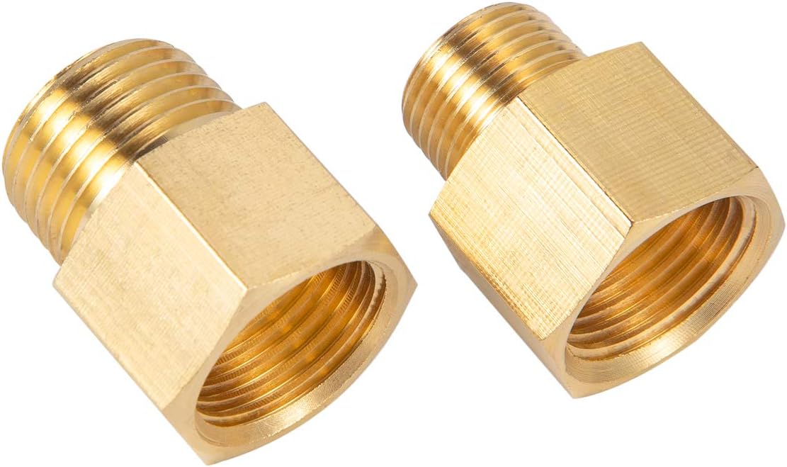 Brass Pipe Fitting Reducer Adapter1/2" NPT Female X 1/2" NPT Male Extension Connector (4-Pack) V1258-DP02-B-3374