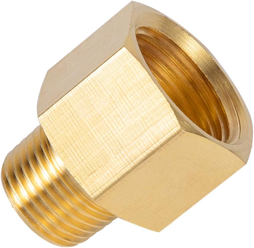 Brass Pipe Fitting Reducer Adapter1/2" NPT Female X 1/2" NPT Male Extension Connector (4-Pack) V1258-DP02-B-3374