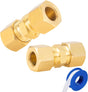 Brass Compression Fitting,1/2-Inch OD Compression Union,Brass Compression Tube Fitting(1/2" Tube OD x 1/2" OD V1258-DP02-B-3379
