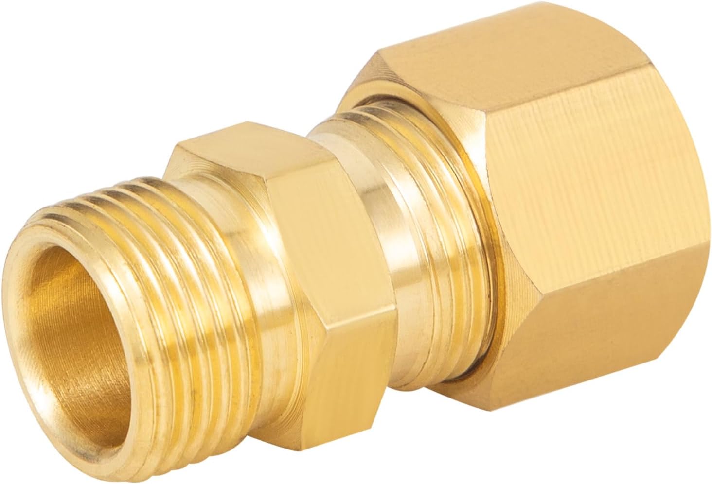 Brass Compression Fitting,1/2-Inch OD Compression Union,Brass Compression Tube Fitting(1/2" Tube OD x 1/2" OD V1258-DP02-B-3379