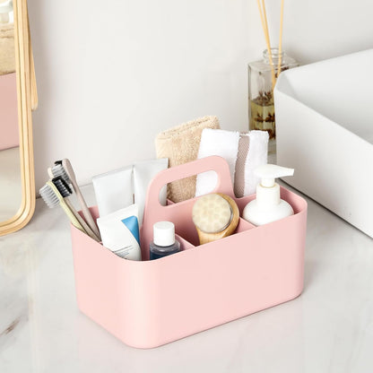 Multiuse Caddy Organizer with Handle - Stackable Plastic Tote Bin - Art Craft Supplies, Office, Desk, V1258-DP02-B-3399
