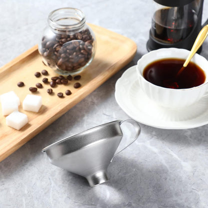 18/8 Stainless Steel Spice Funnel with Handle for Spice Jars - Professional Grade Kitchen Tools V1258-DP02-B-3403