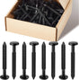 36 Pcs 3 Inch Vinyl Shutter Fastener Window Panel Peg Lok Pin Pegs Screws Shutter Spikes Anchor (Black) V1258-DP02-B-3412