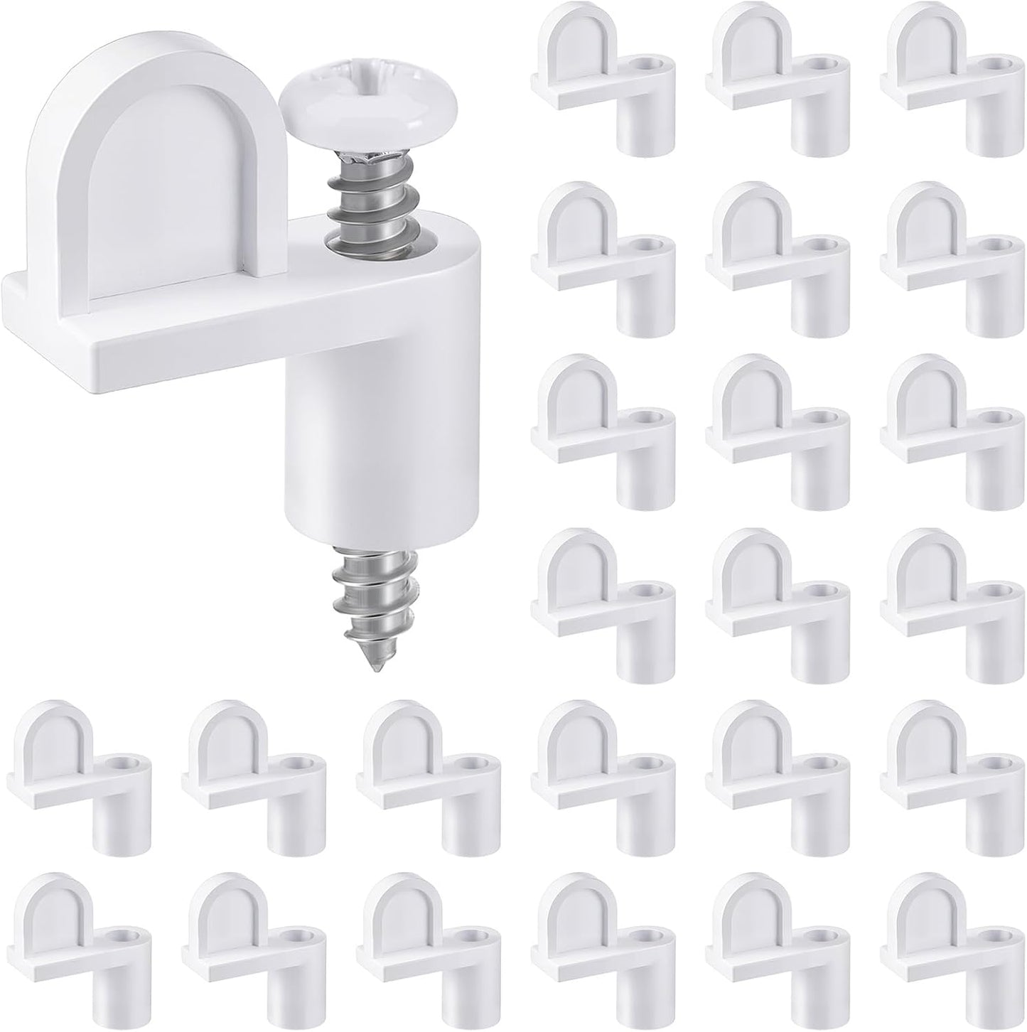 24 Pack 3/8 in Nylon Window Screen Clip with Screws Offset Clips for Fastens Storm Window, Storm Panels, V1258-DP02-B-3415