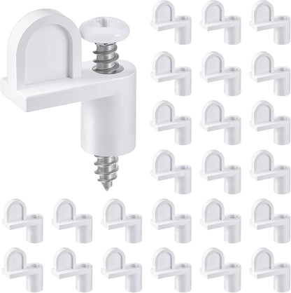 24 Pack 3/8 in Nylon Window Screen Clip with Screws Offset Clips for Fastens Storm Window, Storm Panels, V1258-DP02-B-3415