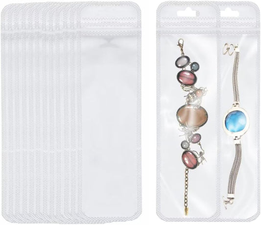 100 Pcs Beadable Pen Packaging Bags for Small Business, Clear Beaded Bag for Bead Pens, Zipper Smell Proof V1258-DP02-B-3438