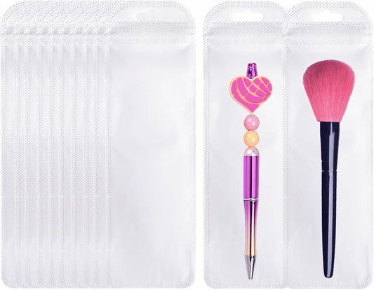 100Pcs Resealable Beadable Pen Packaging Bags,Clear Pen Pouch Bags Great for Focal Bead Pen Small Business V1258-DP02-B-3439