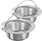 Kitchen Sink Strainer, Stainless Steel Sink Drain Strainer, Dishwasher Safe, 2 Pack V1258-DP02-B-3450