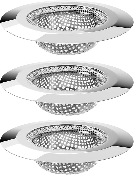 Bathtub Drain Strainer, Stainless Steel Shower Bathtub Drain Hair Catcher, Bathroom Sink Drain Strainer, 3 V1258-DP02-B-3459