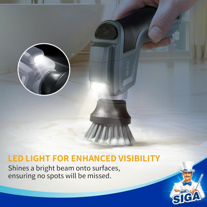 Electric Spin Scrubber Flat Brush Refills, 3 Pack V1258-DP02-B-3466