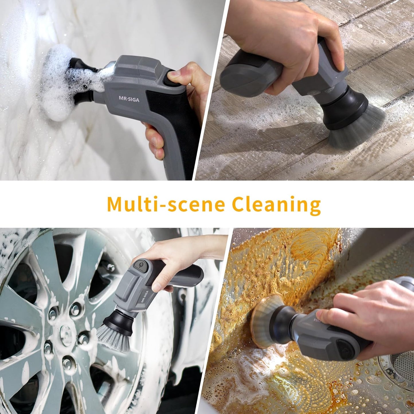 Electric Spin Scrubber Flat Brush Refills, 3 Pack V1258-DP02-B-3466