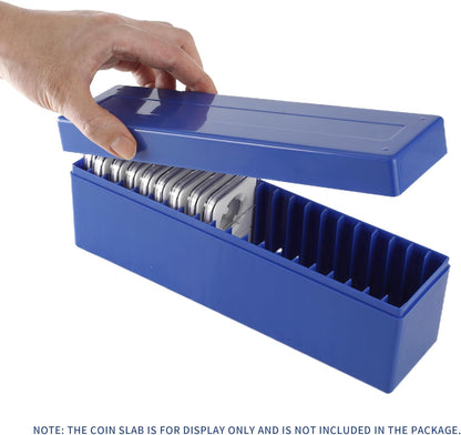Plastic Coin Slab Storage Box, Coin Storage Box Case for NGC, PCGS, PMG, and Premier Coin Holders, Coin V1258-DP02-B-3470