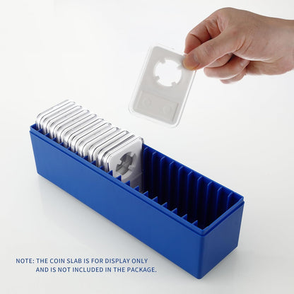 Plastic Coin Slab Storage Box, Coin Storage Box Case for NGC, PCGS, PMG, and Premier Coin Holders, Coin V1258-DP02-B-3470