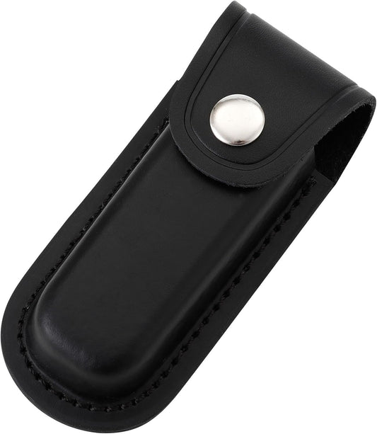 Pocket Knife Sheath, 4" Folding Pocket EDC Knife Case, Portable Pouch Knife Leather Holster with Snap Closure V1258-DP02-B-3472
