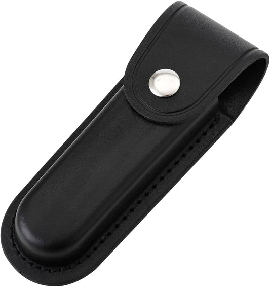 Pocket Knife Sheath, 5" Folding Pocket EDC Knife Case, Portable Pouch Knife Leather Holster with Snap Closure V1258-DP02-B-3474
