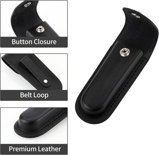 Pocket Knife Sheath, 5" Folding Pocket EDC Knife Case, Portable Pouch Knife Leather Holster with Snap Closure V1258-DP02-B-3474