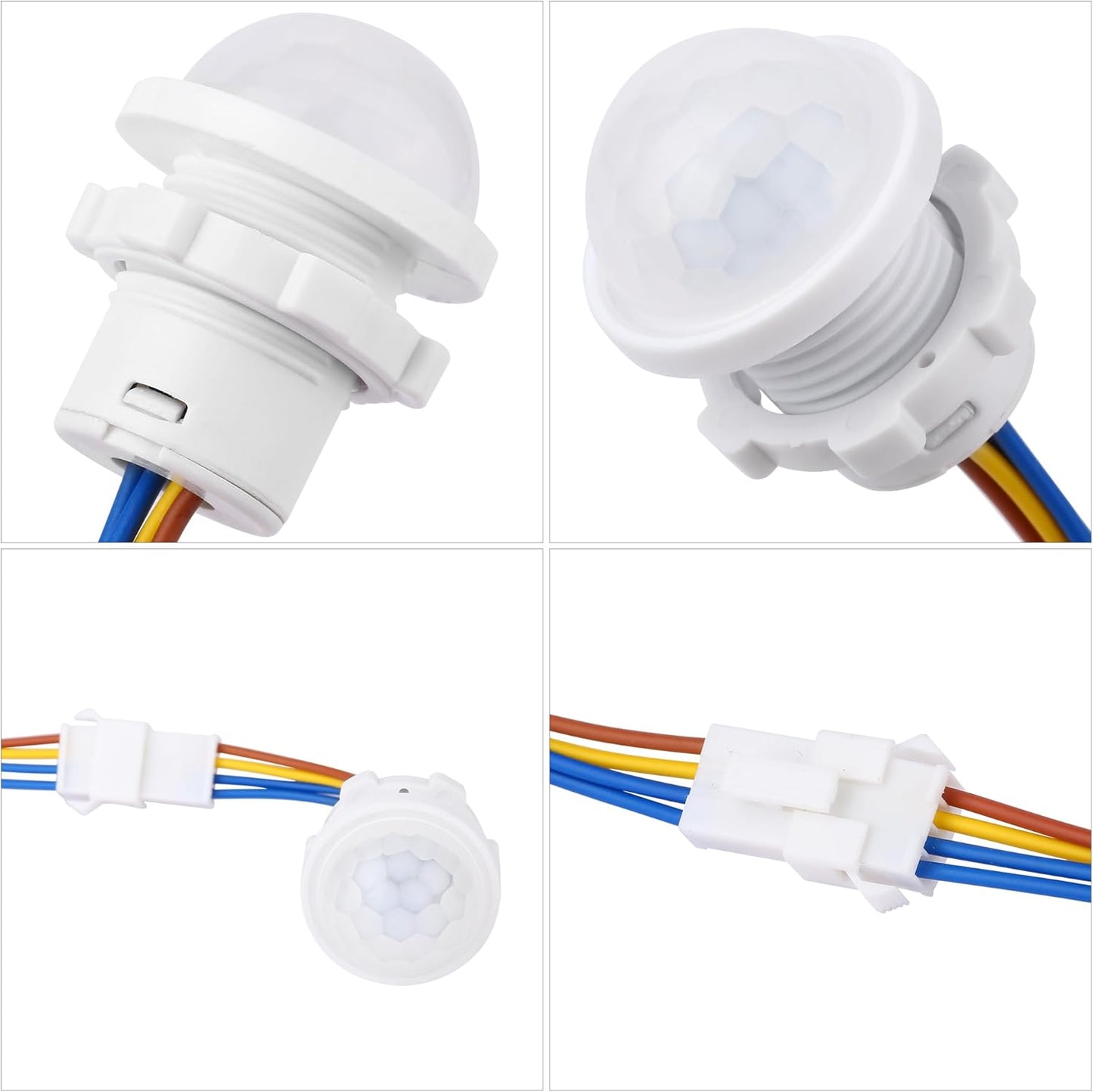 3-Pack Motion Sensor Light Switch, PIR Infrared Sensor, 30S Time Delay, Smart Detection for LED, Bulb and V1258-DP02-B-3475