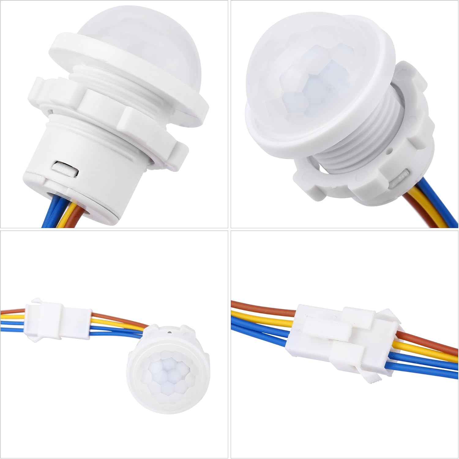 3-Pack Motion Sensor Light Switch, PIR Infrared Sensor, 30S Time Delay, Smart Detection for LED, Bulb and V1258-DP02-B-3475