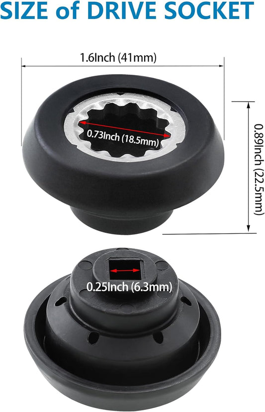 2 Packs Blender Drive Socket Kit, Replacement Blender Gear for NutriBullet Blender RX N17-1001 NB-301S 1700W V1258-DP02-B-3477
