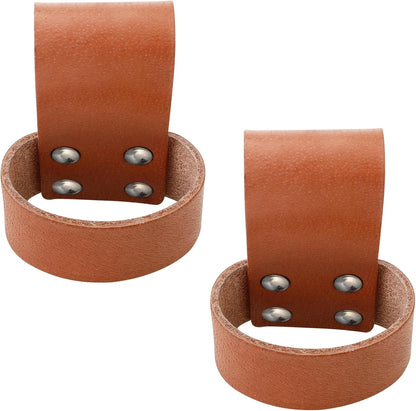 2 Pack Premium Leather Hammer Holster With Belt Loop, Multi-tool Holder, Small Hatchet Carrier, Brown V1258-DP02-B-3487