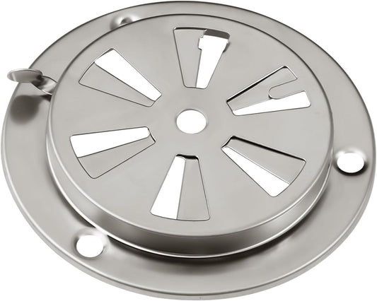 Stainless Steel BBQ Smoker Air Vent - Adjustable Grill Damper for Controlling Airflow - Replacement Parts for V1258-DP02-B-3492
