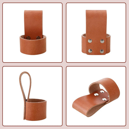 Premium Leather Multi Tool Carrier Holster with Belt Loop, Small Brown Hammer Hatchet Holder V1258-DP02-B-3494