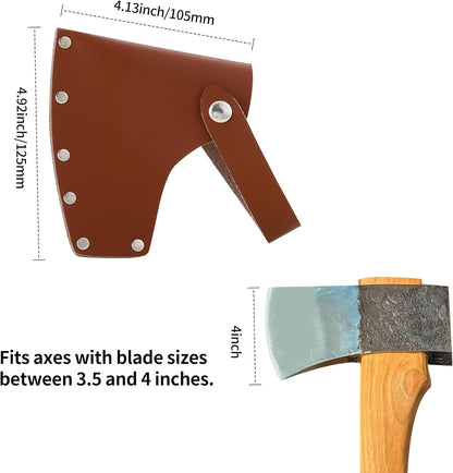 Leather Axe Sheath, Adjustable Hatchet Head Sheath, Durable Hatchet Blade Protector Case Cover Great Camping V1258-DP02-B-3499