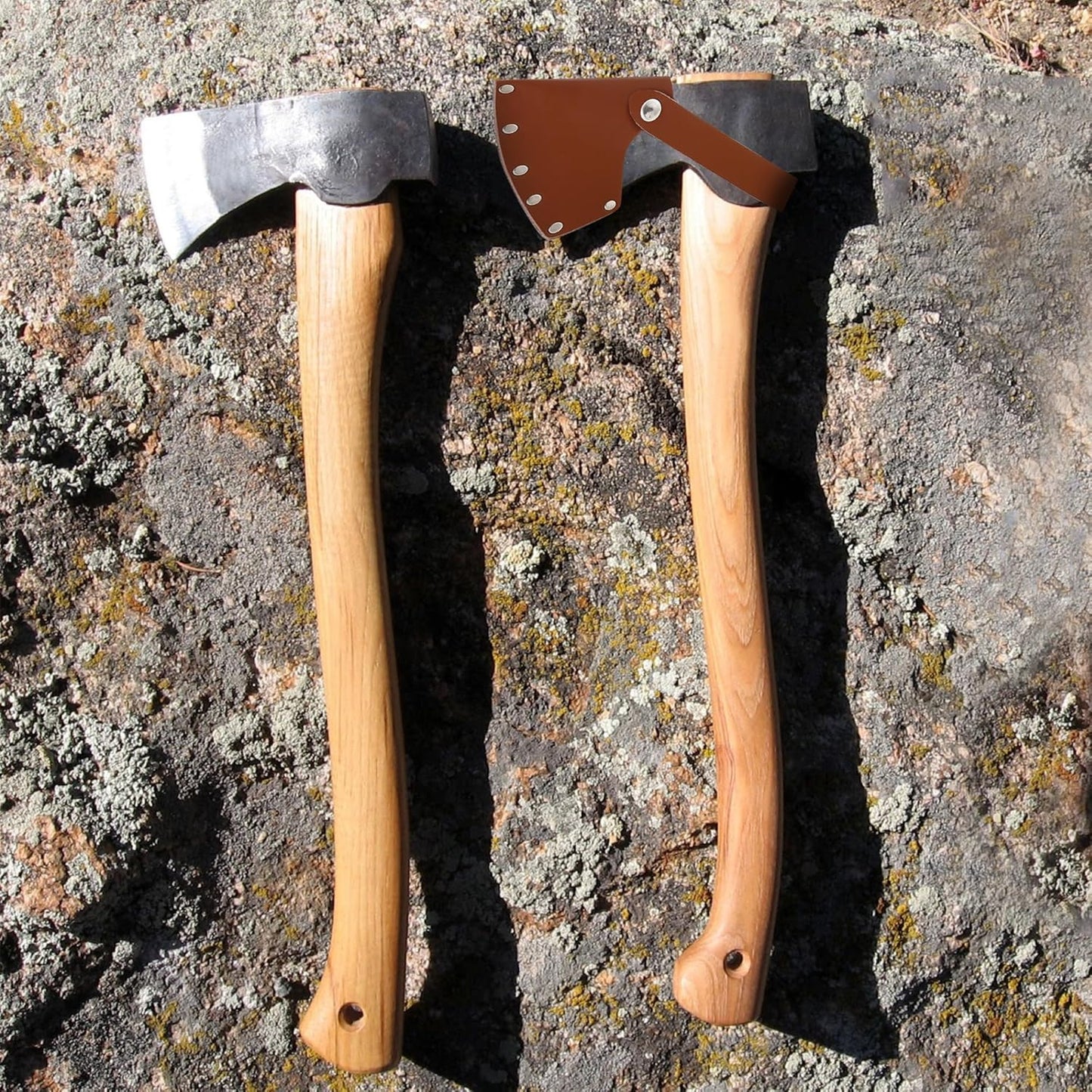 Leather Axe Sheath, Adjustable Hatchet Head Sheath, Durable Hatchet Blade Protector Case Cover Great Camping V1258-DP02-B-3499