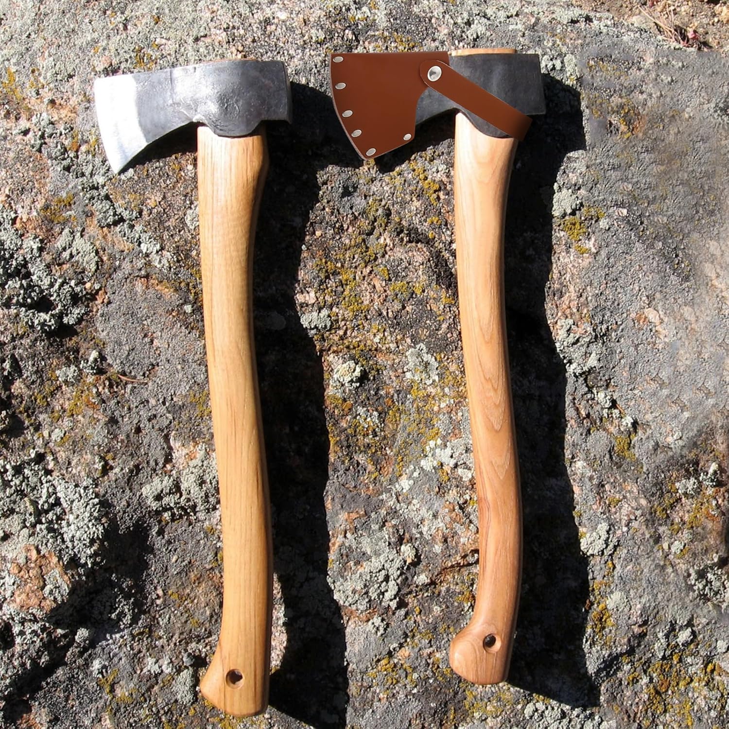 Leather Axe Sheath, Adjustable Hatchet Head Sheath, Durable Hatchet Blade Protector Case Cover Great Camping V1258-DP02-B-3499