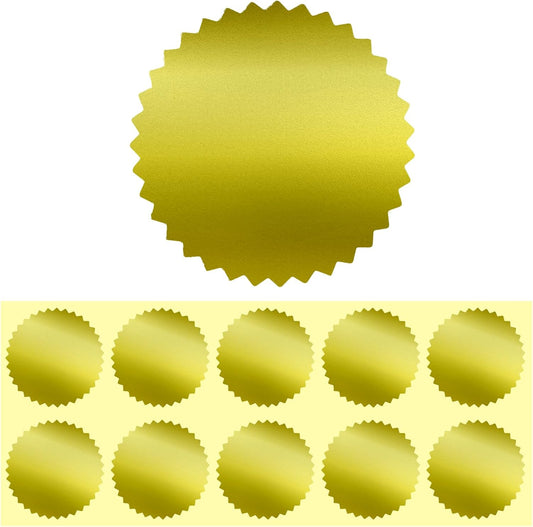 Embossing Stickers,200Pcs 2'' Gold Foil Seals Stickers for Certificates,Self-Adhesive Envelope Seal Label V1258-DP02-B-350