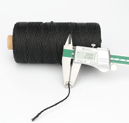 426 Feet Black Nylon Twine #36 Mason Nylon String Line, Gardening Nylon String, Durable Twisted Construction V1258-DP02-B-3504